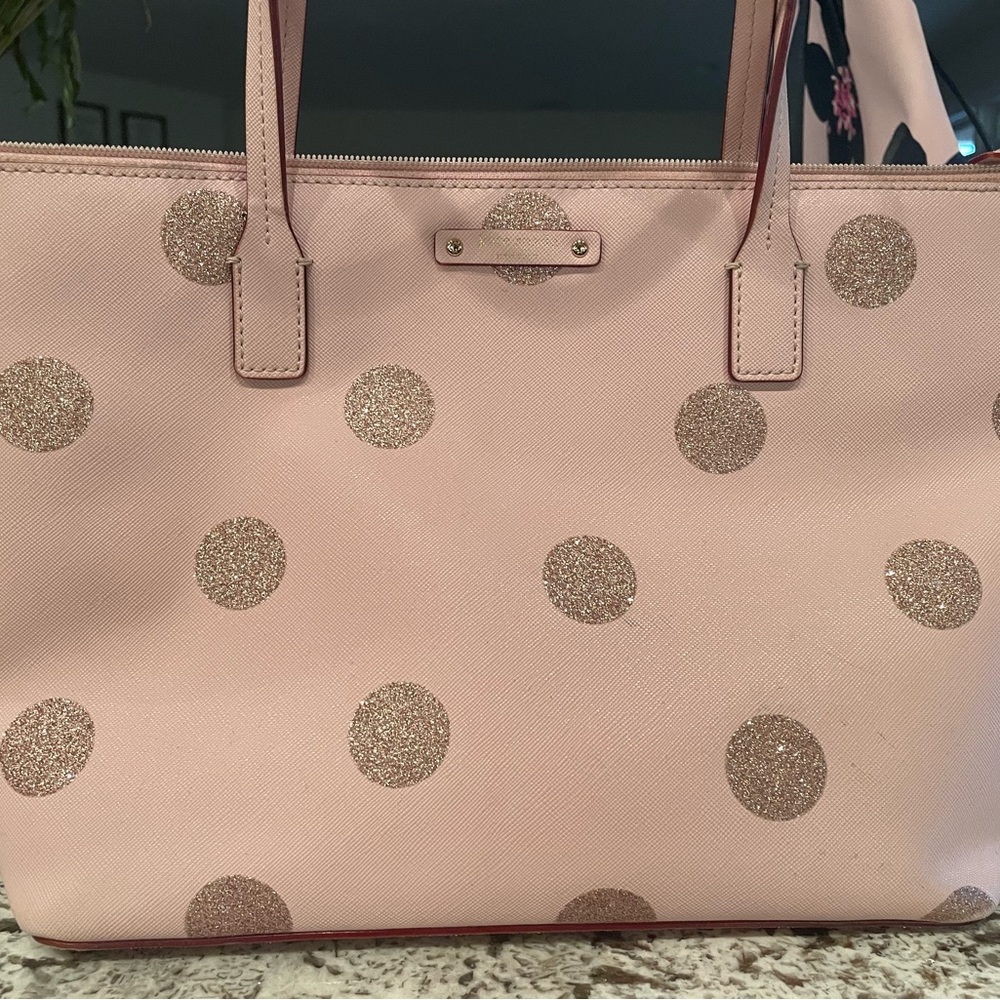Kate Spade pink glitter purse